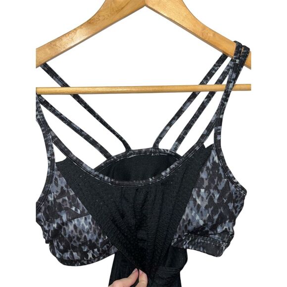 Athleta Women's Cobra Dot Invigorate Tank Top Size Small Black Gray Activewear - Picture 7 of 9